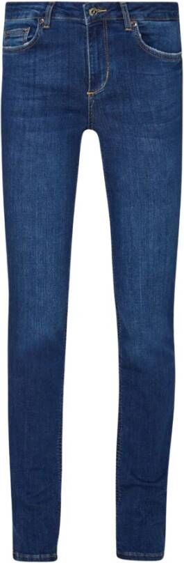 Liu Jo Gebruikte Wassing Slim Fit Dames Jeans Blauw Dames