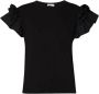 Liu Jo Zwarte Katoenen T-Shirt met Gerimpelde Mouwen Zwart Dames - Thumbnail 1