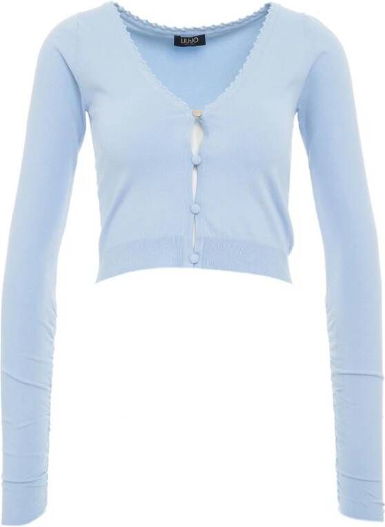 Liu Jo Gezellige V-Hals Vest Blauw Dames