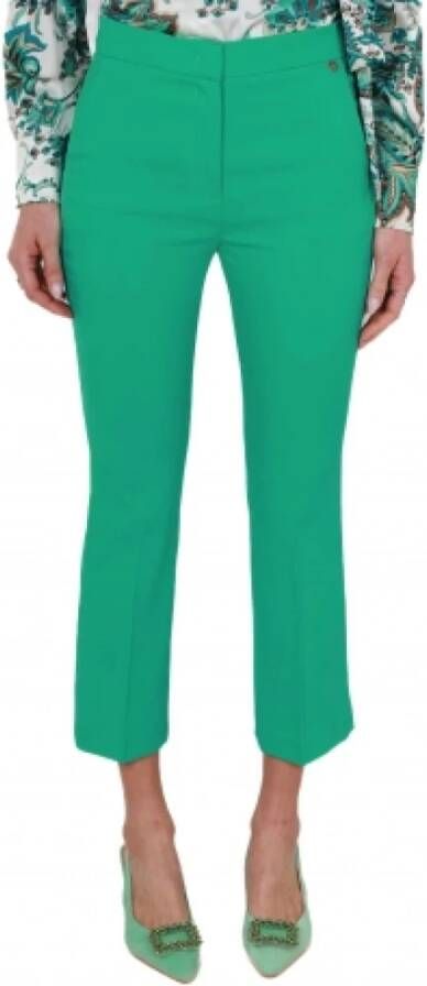 Liu Jo Groene Crêpe Stretch Chino`s Groen Heren