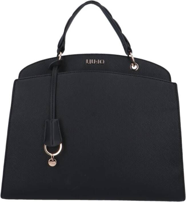 Liu Jo Glamour Grote PU Tas met Metalen Accenten Zwart Dames