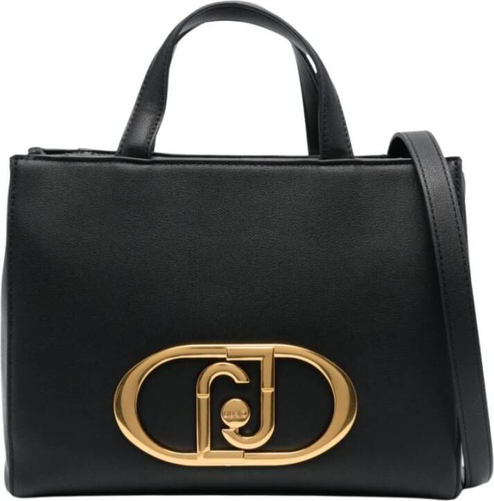 Liu Jo Eco-Vriendelijke Logo-Plaque Tote Tas Black Dames