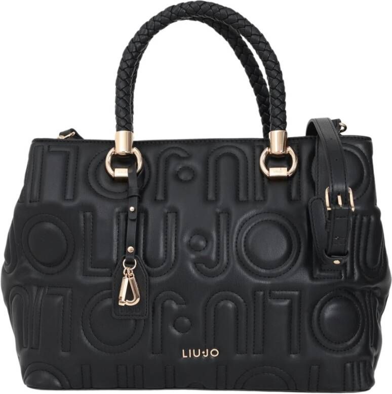 Liu Jo Stijlvolle tas van imitatieleer met logo Black Dames
