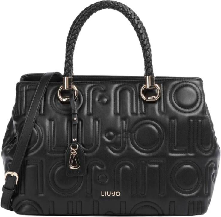 Liu Jo Stijlvolle tas van imitatieleer met logo Black Dames