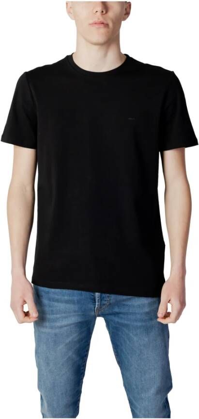 Liu Jo Heren Logo Piccolo Korte Mouw T-Shirt Zwart Heren