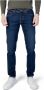 Liu Jo Blauwe Jeans met knoop en verborgen rits Blauw Heren - Thumbnail 1