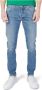 Liu Jo Blauwe effen jeans met ritssluiting en knoopsluiting Blue Heren - Thumbnail 4