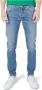 Liu Jo Blauwe effen jeans met ritssluiting en knoopsluiting Blue Heren - Thumbnail 1