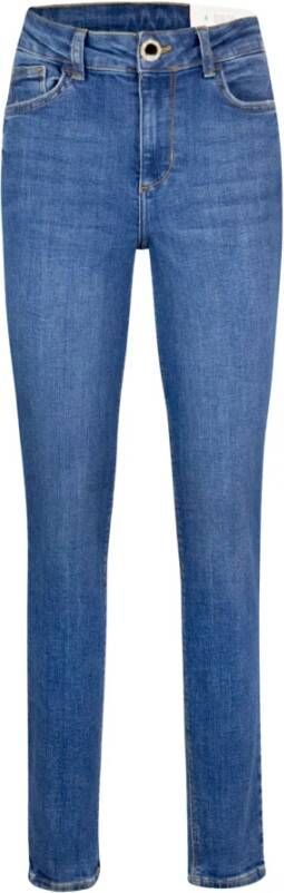 Liu Jo Blauwe Jeans met Gebruikte Wassing en Vernietigde Details Blue Dames - Foto 10