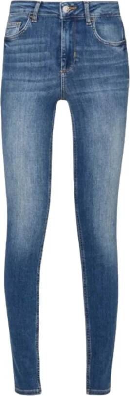Liu Jo Hoge taille skinny jeans D.Blue Dk Tencel Sun Blauw Dames