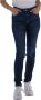 Liu Jo Slim-Fit High-Waisted Jeans met Fonkelend Logo Blauw Dames - Thumbnail 3