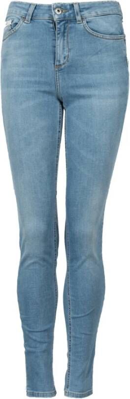 Liu Jo Hoge Taille Skinny Jeans met Bottom Up Effect Blauw Dames