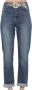Liu Jo Donkerblauwe Mom Fit Jeans met Strass Riem Blauw Dames - Thumbnail 1