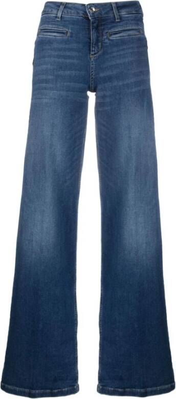 Liu Jo Milieuvriendelijke high-waisted flared jeans Blauw Dames