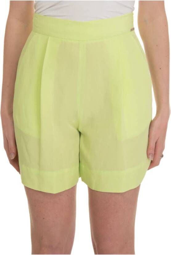 Liu Jo Hoog getailleerde Bermuda-shorts Groen Dames