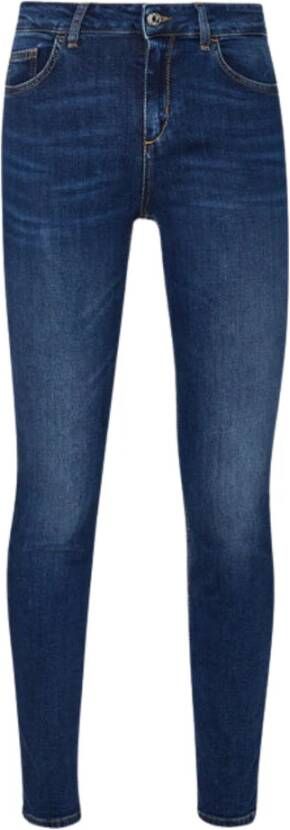 Liu Jo Ideal Arriccio Dietro Skinny Jeans Blauw Dames