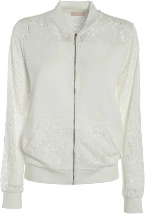 Liu Jo Ivoor San Gallo Kant Sweatshirt Wit Dames