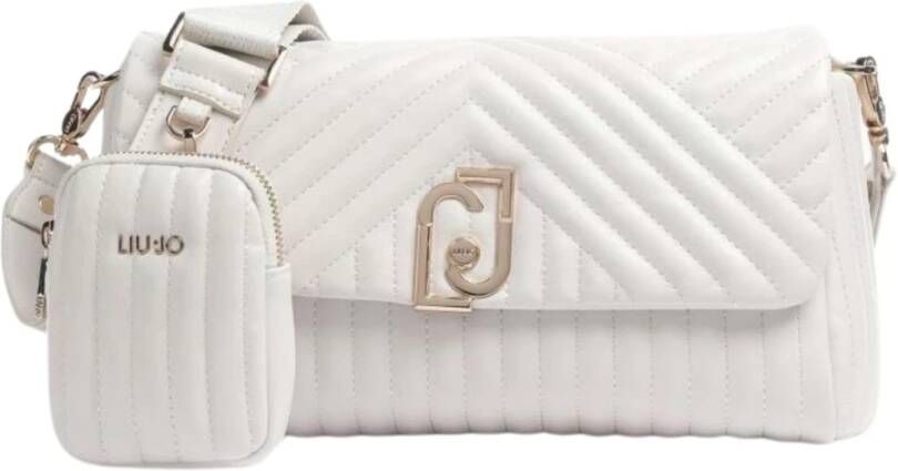 Liu Jo Ivory D Embossed Cross Body Tas Beige Dames