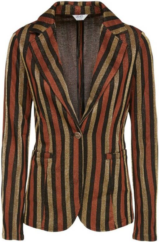 Liu Jo Slim Gestreepte Blazer Meerkleurig Dames