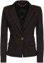 Liu Jo Slanke Milano Zwarte Blazer met Klassieke Revers Black Dames - Thumbnail 1