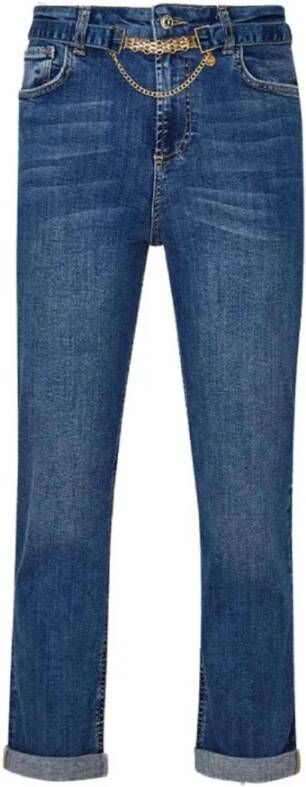 Liu Jo Donkerblauwe Cropped Jeans voor Dames Blue Dames