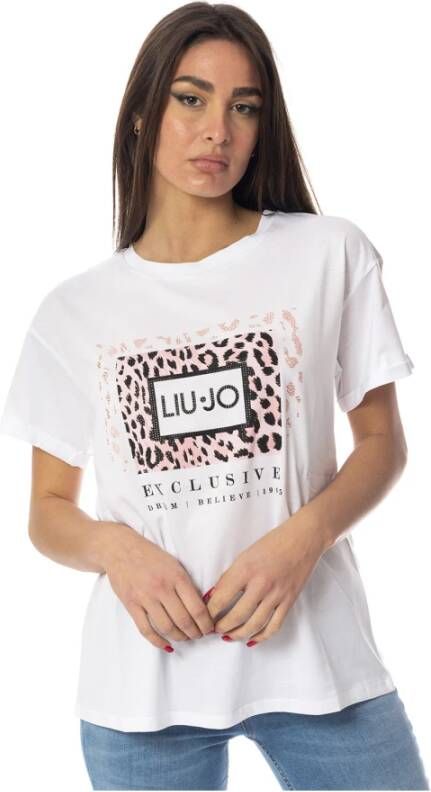 Liu Jo Jersey T-shirt Wit Dames