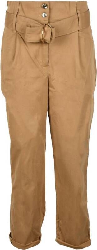 Liu Jo Kameel Chinos Broek voor Dames Bruin Dames