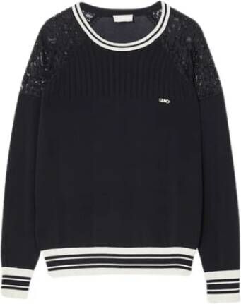 Liu Jo Kantpaneel Trui Ta3004-Ms36L Zwart Dames