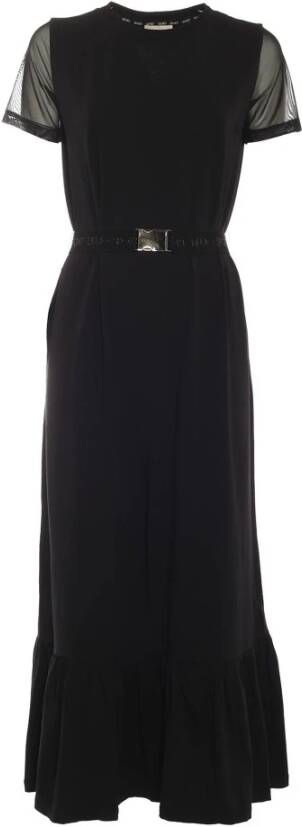 Liu Jo Katoenen jurk met kanten details Zwart Dames