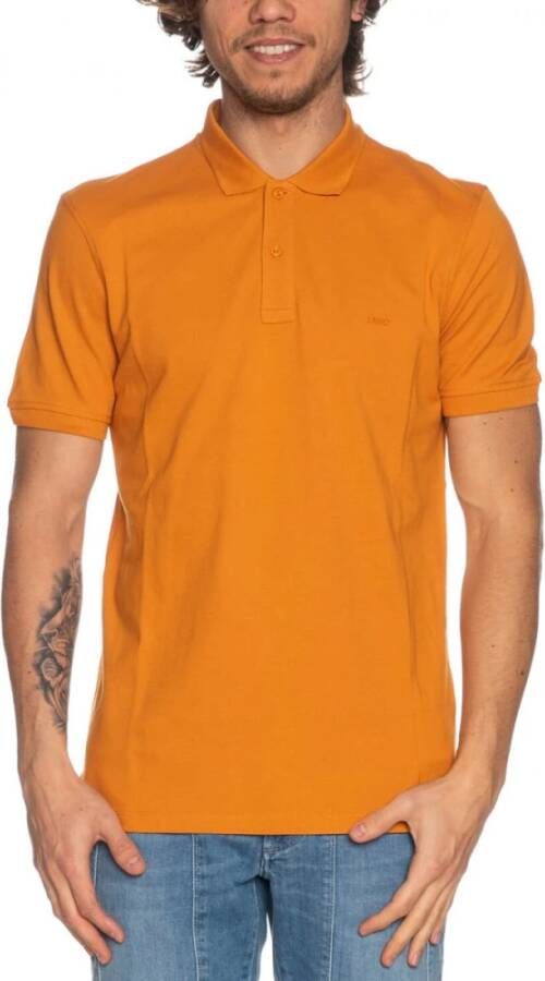 Liu Jo Klassieke Regular Fit Polo Shirt Oranje Heren
