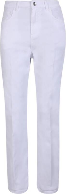 Liu Jo Kristalversierde cropped jeans White Dames