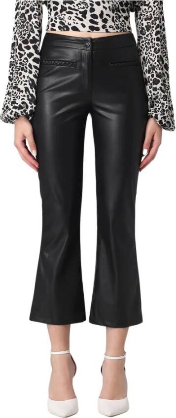 Liu Jo Leather Trousers Zwart Dames