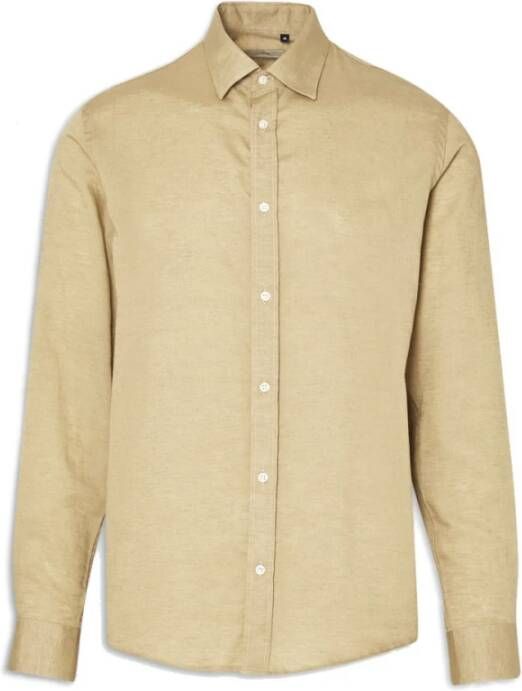 Liu Jo Linnen Overhemd Beige Heren