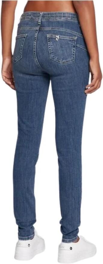 Liu Jo Slim-Fit Blauwe Jeans met Branding en Stenen Blauw Dames - Foto 2