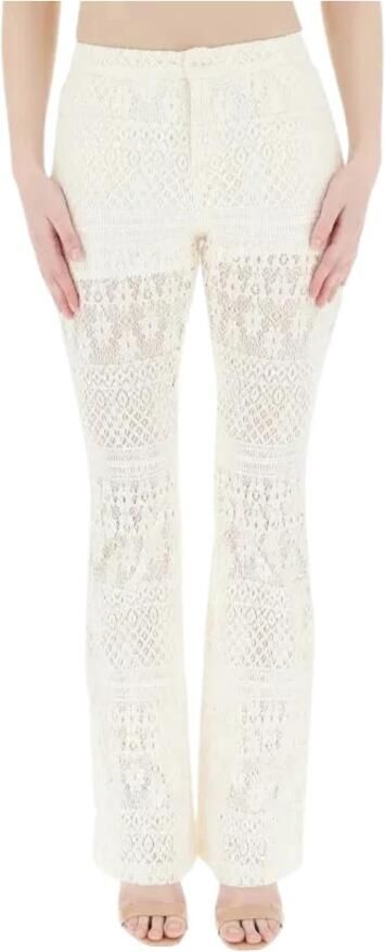LIU JO Dames Broeken Pizzo Macrame Tp Pants Creme - Foto 8