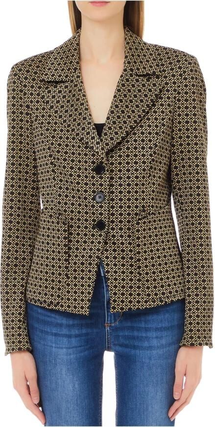Liu Jo Elegante zwarte en gouden blazer Multicolor Dames - Foto 5
