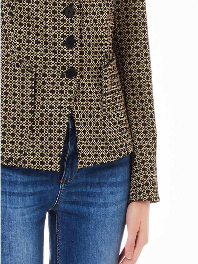 Liu Jo Elegante zwarte en gouden blazer Multicolor Dames
