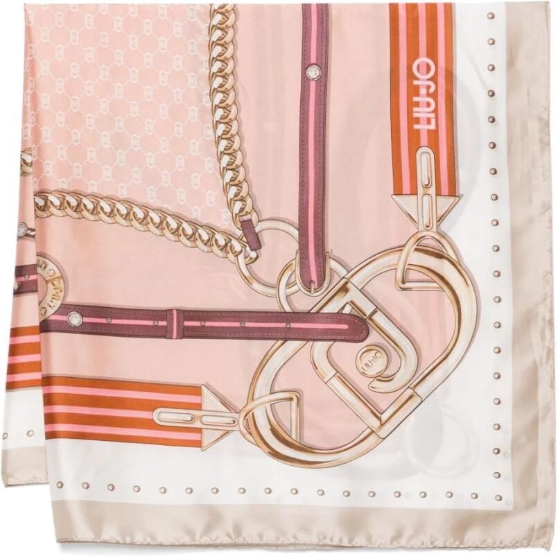 Liu Jo Beige Rechthoekige Sjaal met Afgewerkte Rand Beige Dames - Foto 4