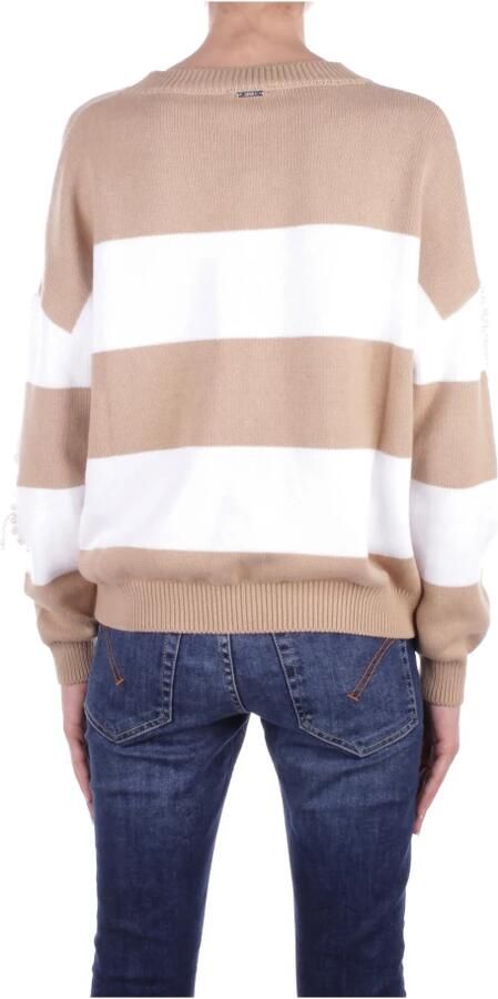 Liu Jo Beige Sweater met Cut-Out Details Multicolor Dames