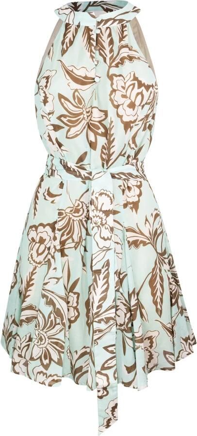 Liu Jo Bloemenprint Katoenen Jurk met Amerikaanse Halslijn Multicolor Dames - Foto 3