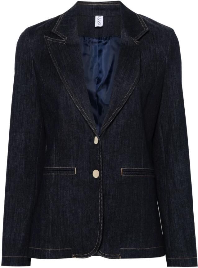 Liu Jo Denimjassen met logo achterkant Blue Dames - Foto 10