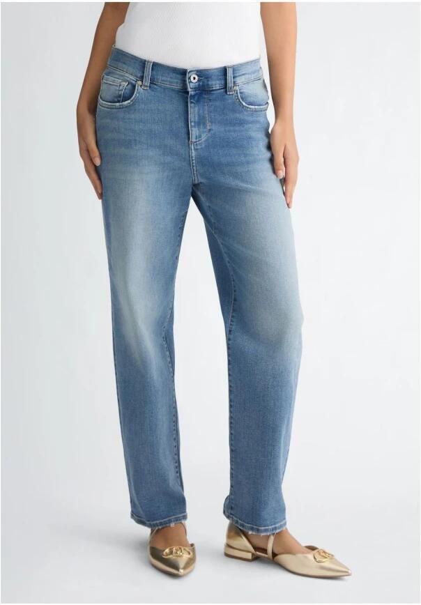 Liu Jo Blauwe Jeans met Whiskering Effect Blue Dames - Foto 6