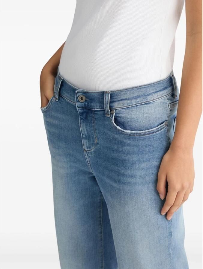 Liu Jo Blauwe Jeans met Whiskering Effect Blue Dames