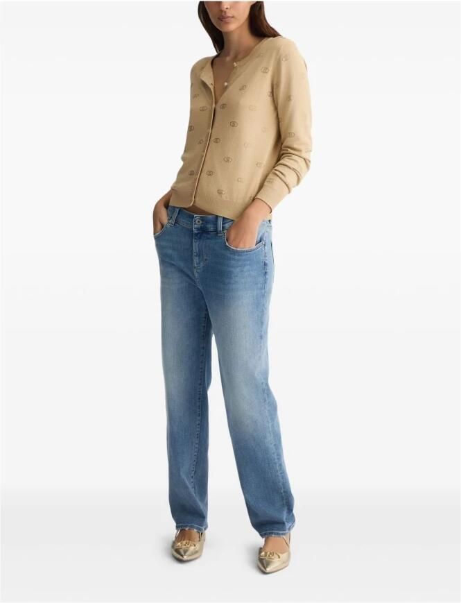 Liu Jo Blauwe Jeans met Whiskering Effect Blue Dames - Foto 4