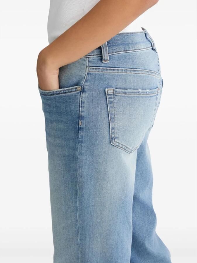 Liu Jo Blauwe Jeans met Whiskering Effect Blue Dames - Foto 3