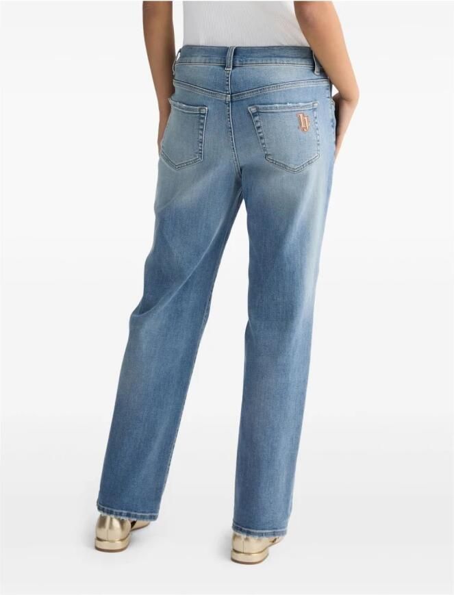 Liu Jo Blauwe Jeans met Whiskering Effect Blue Dames - Foto 5