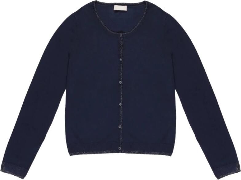 Liu Jo Blauwe Open Gebreide Vest Blue Dames - Foto 3