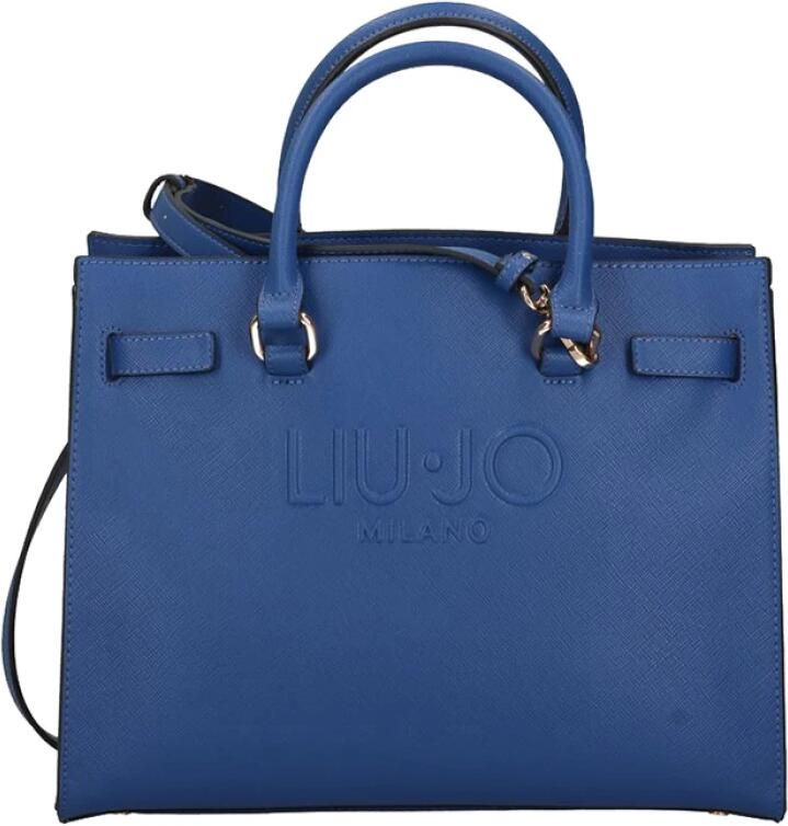 Liu Jo Blauwe Schoudertas met Gouden Details Blue Dames