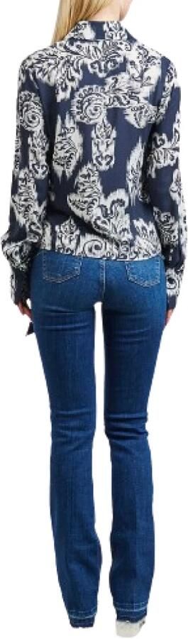 Liu Jo Blauwe Denim MultiKleur Shirt Knoop Fantasie Multicolor Dames - Foto 4