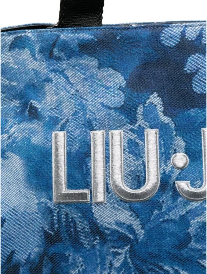 Liu Jo Blauwe Toprits Tas met Handvatten Blue Dames - Foto 4